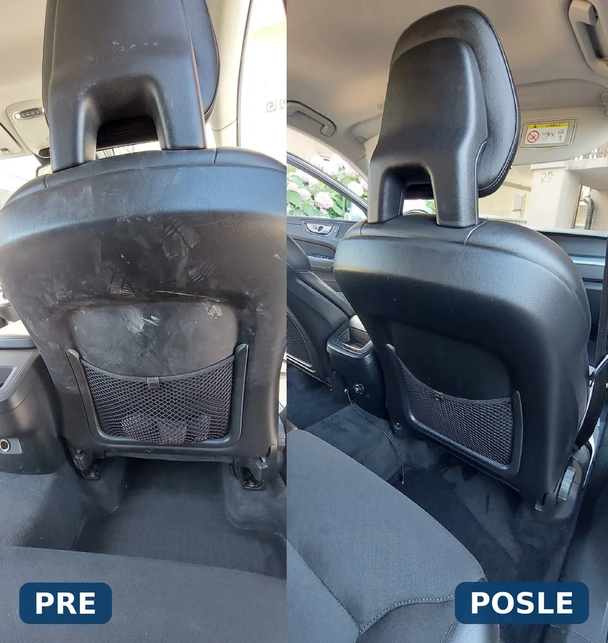 Auto naslon — uklanjanje fleka